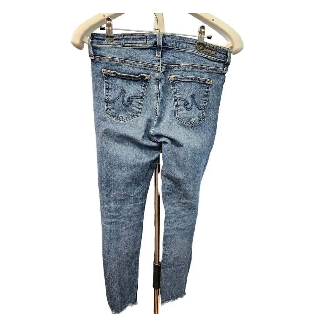 AG Adriano Goldschmied Straight Raw Hem Ankle Jeans size 28 - Picture 4 of 10
